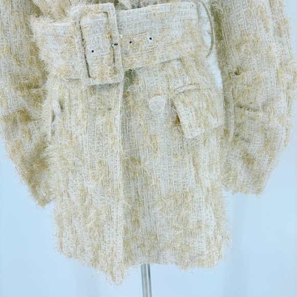 Buru Belted Blazer Gold Tinsel Tweed Extra Small / Small - Picture 7 of 10